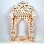 Jodhpur Crafts Antique White Peacock Jharokha - Image 3