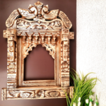 Jodhpur Crafts Antique White Peacock Jharokha 27inch