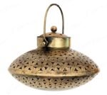 Jodhpur Crafts Solimo Iron Degchi Doop Stand & Tealight Candle Holder for Home Decor (Netted Style), Gold - Image 5