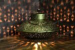 Jodhpur Crafts Solimo Iron Degchi Doop Stand & Tealight Candle Holder for Home Decor (Netted Style), Gold - Image 2