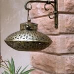 Jodhpur Crafts Solimo Iron Degchi Doop Stand & Tealight Candle Holder for Home Decor (Netted Style), Gold