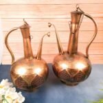 Jodhpur Crafts Vintage Surahi Tea Light Holder Set,antique golden or copper finish - Image 10