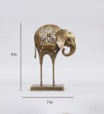 Jodhpur Craft Metal Elephant Statue Tea Light Candle Holder Stand Decorative Showpiece for Home Living Room Desk Office Desk Decoration (Set of 1) - Image 3