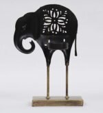 Jodhpur Craft Metal Elephant Statue Tea Light Candle Holder Stand Decorative Showpiece for Home Living Room Desk Office Desk Decoration (Set of 1) - Image 4