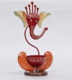 Handicraft Metal/ Iron Handpainted Stand Showpiece/ Statue Home Decor, Living Room, Puja Room, Drawing Room, Bedroom, Office, Table Decor & for Gifting Purpose (Orange) - Image 5