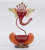 Handicraft Metal/ Iron Handpainted Stand Showpiece/ Statue Home Decor, Living Room, Puja Room, Drawing Room, Bedroom, Office, Table Decor & for Gifting Purpose (Orange) - Image 7