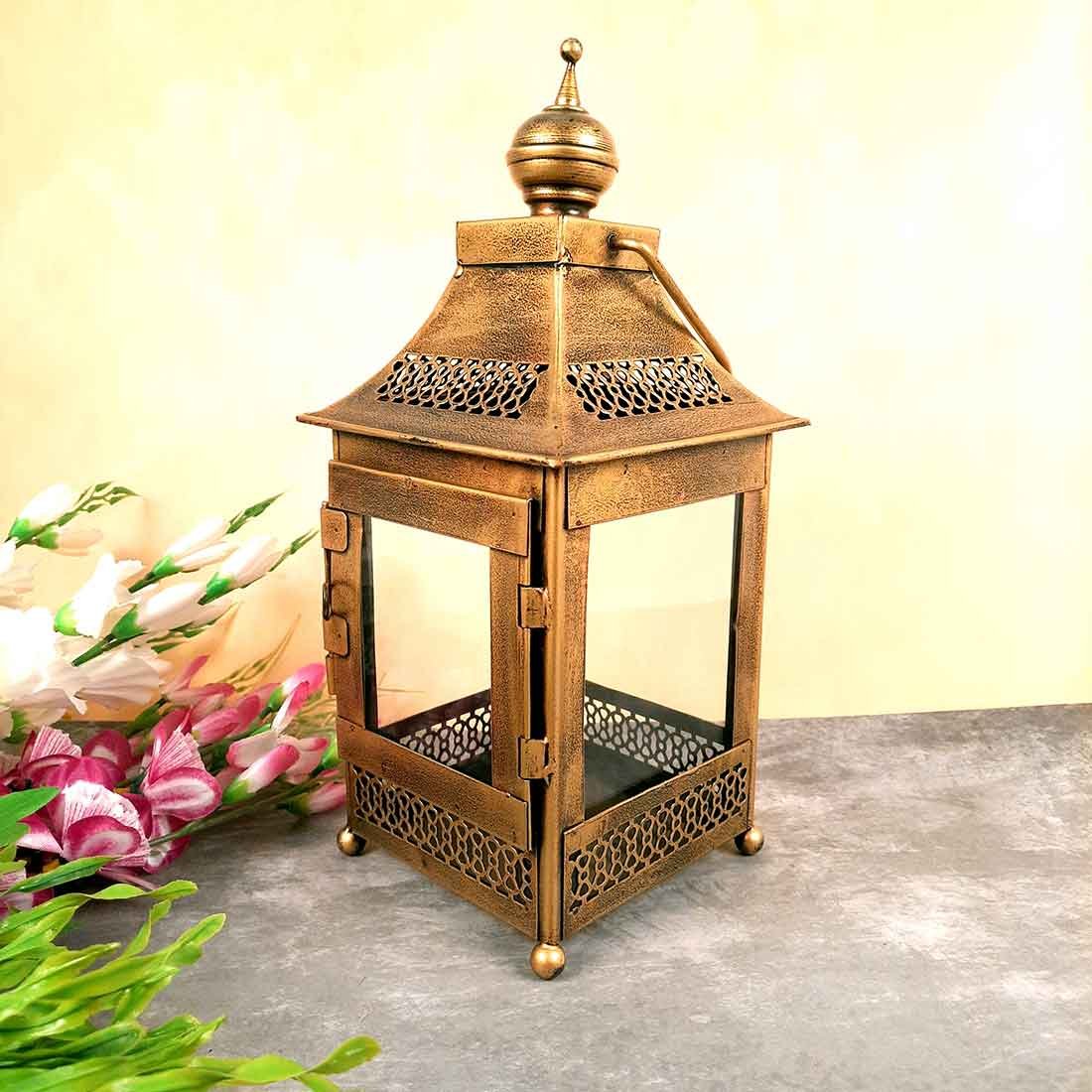 ZK-8Lalten_8 JODHPUR CRAFTS Handicraft Iron Lalten16-inch height - Image 1