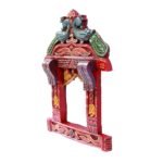 Jodhpur Crafts hand-painted multicolor peacock Jharokha - Image 2