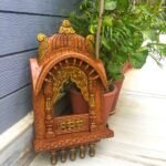 Jodhpur Crafts Handcrafted Wooden Jharokhas copper-toned brown - Image 3