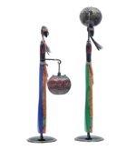Jodhpur Crafts Tribal Lady Metal Showpiece - Image 4