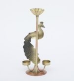 Jodhpur Crafts Peacock Design Metal Tea Light Holde - Image 5