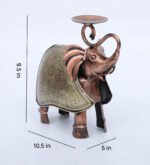 Jodhpur Crafts handcrafted metal elephant tea light candle holder - Image 5