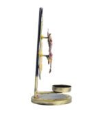 Jodhpur crafts Iron Metal Lord Ganesha on Yellow Leaf Tealight or Candle Holder Stand Idol Showpiece- Perfect for Pooja Room and Table Decor, Home Decoration, and Corporate Gift Items -11 Inches - Image 5