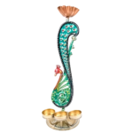 Jodhpur Crafts Peacock Design Metal Tea Light Candle Holder - Image 3